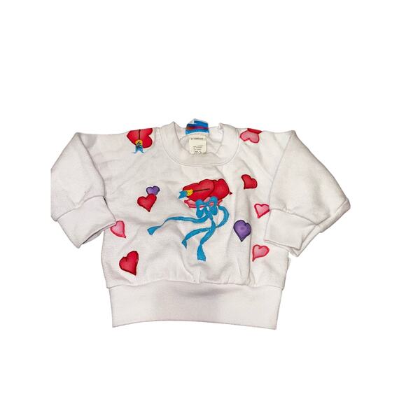 Fisher Price vintage sweatshirt size 2 - heart/ 80s 90s kids - Picture 1 of 14